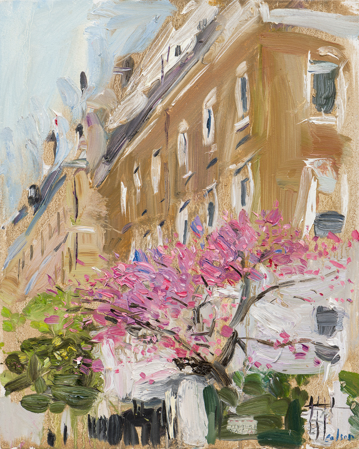 >Ashburn Place Oil on Canvas 51 x 41 cm