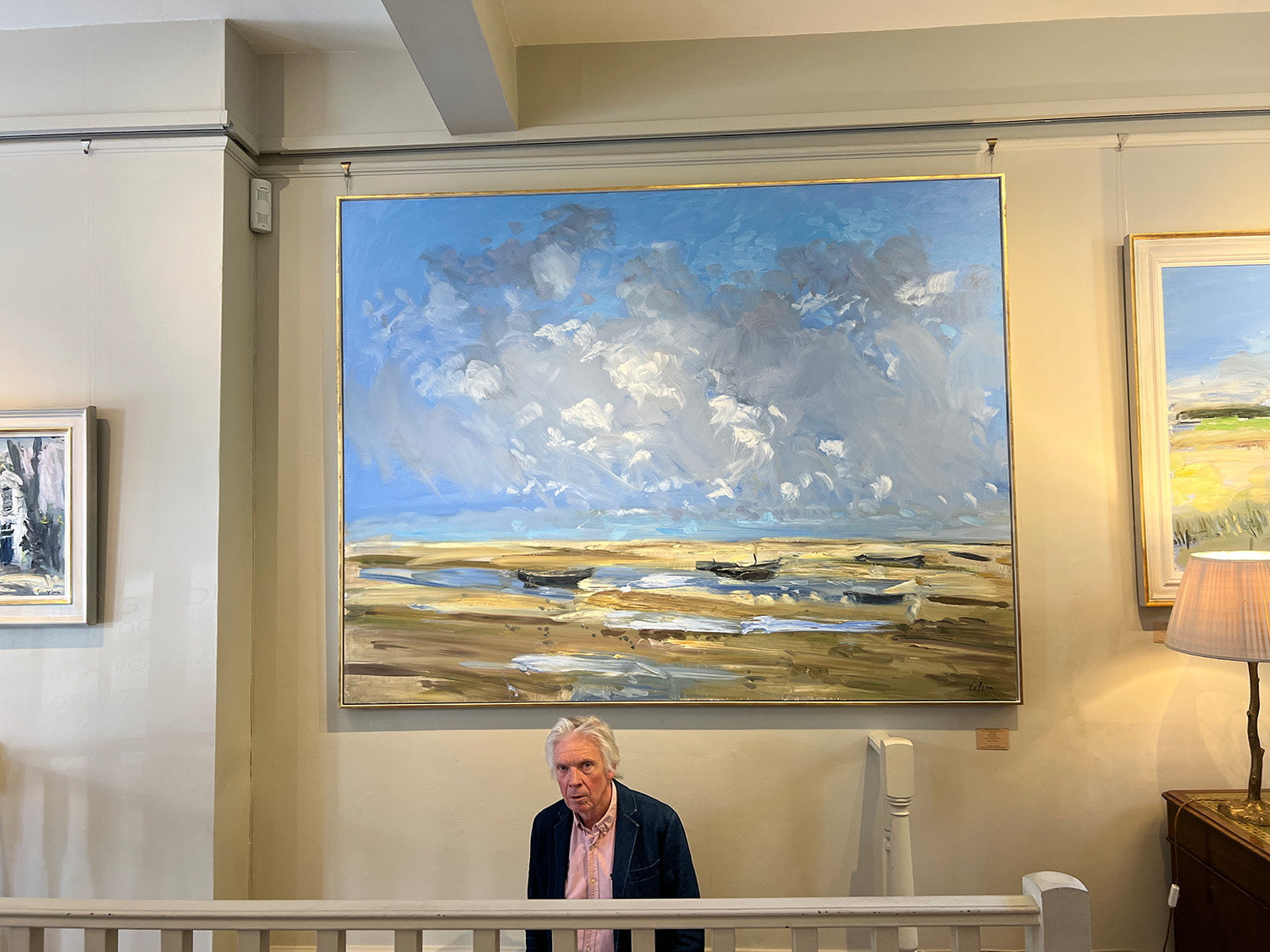 Richard Colson with On the Staithe, Brancaster at Cricket Fine Art